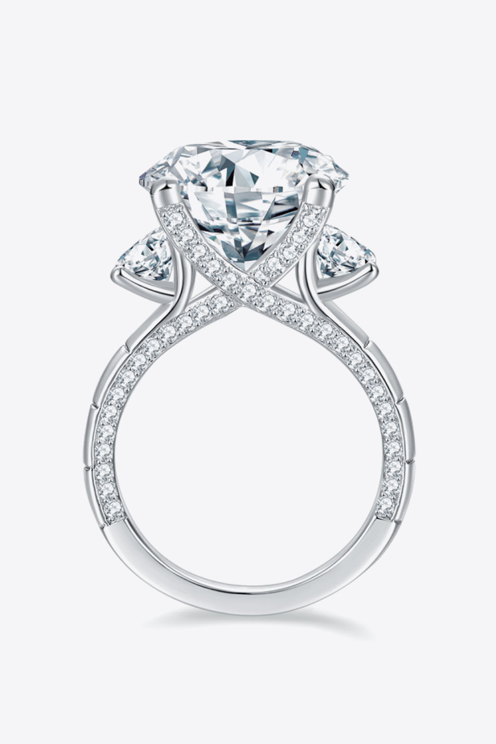 Moissanite Platinum-Plated Ring