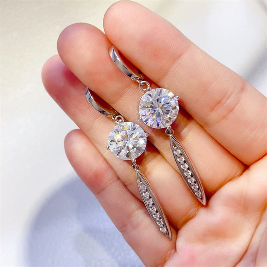 Moissanite 925 Sterling Silver Earrings