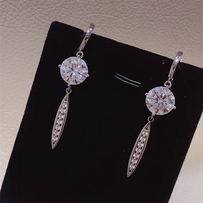 Moissanite 925 Sterling Silver Earrings