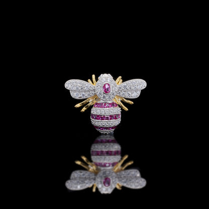 Italian Craftsmanship Retro Court Style Small Bee Brooch