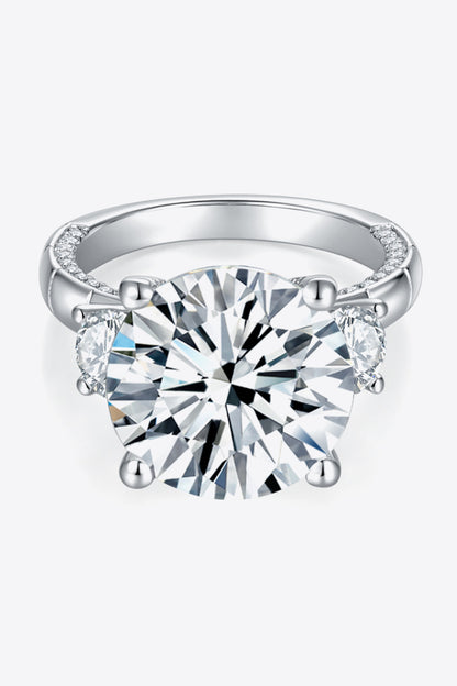 Moissanite Platinum-Plated Ring