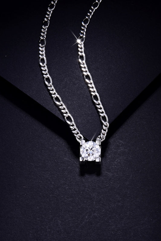 Moissanite 925 Sterling Silver Pendant Necklace