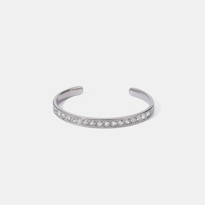 Stainless Steel Inlaid Zircon Bracelet