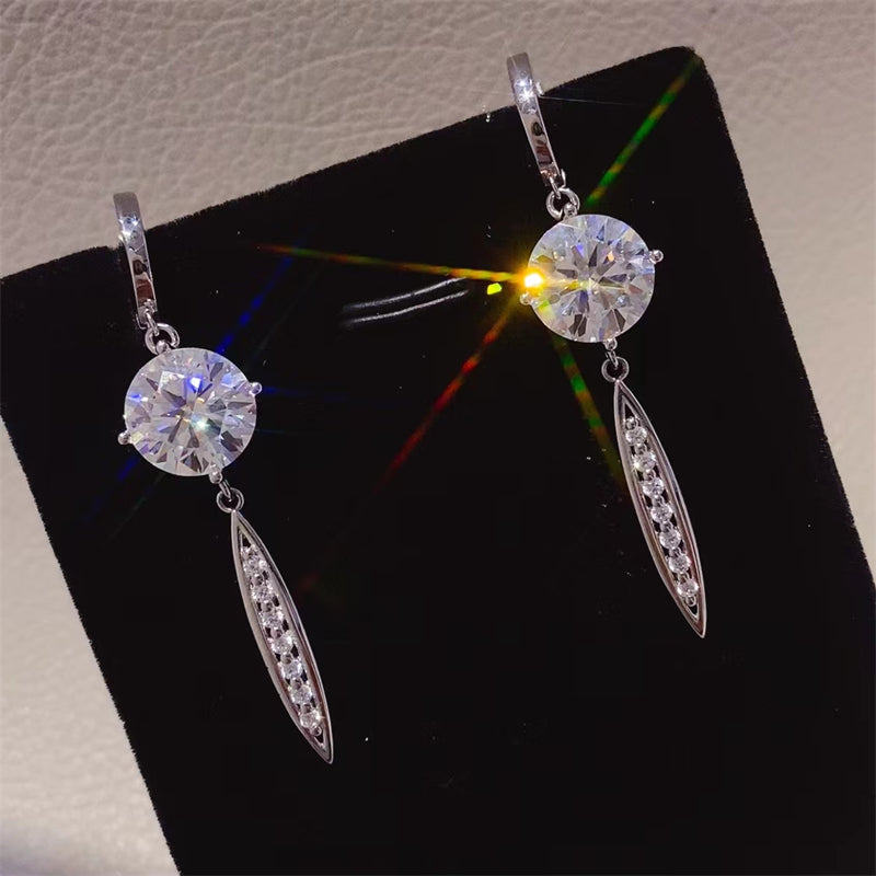 Moissanite 925 Sterling Silver Earrings