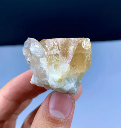 Rich Golden Color Topaz Crystals on Albite from Pakistan - 67 grams