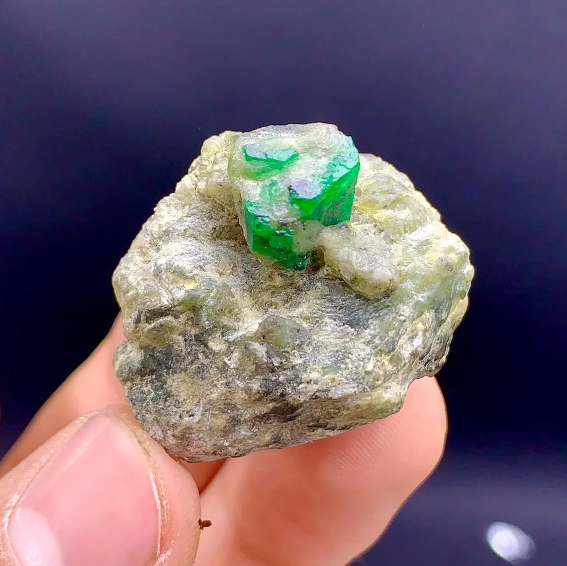 Lush Green Emerald on Matrix from Swat valley Pakistan - 17 grams