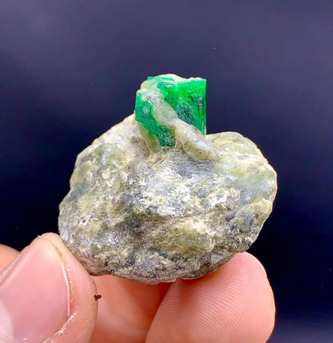 Lush Green Emerald on Matrix from Swat valley Pakistan - 17 grams