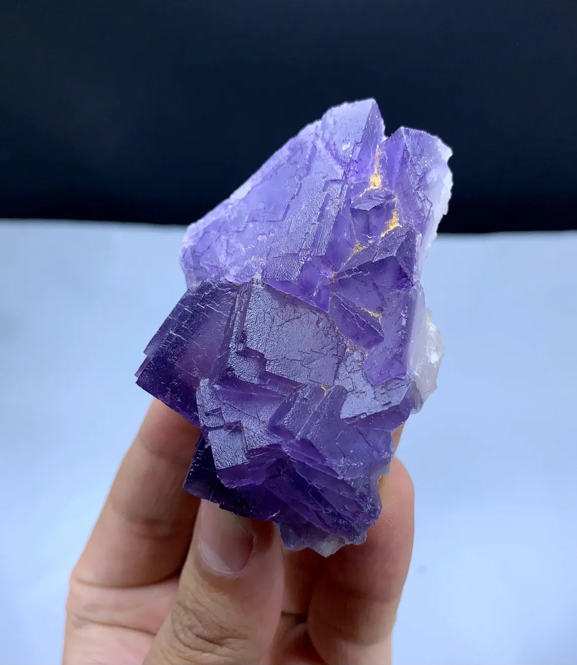 Natural Purple Phantom Fluorite from Pakistan - 125 grams