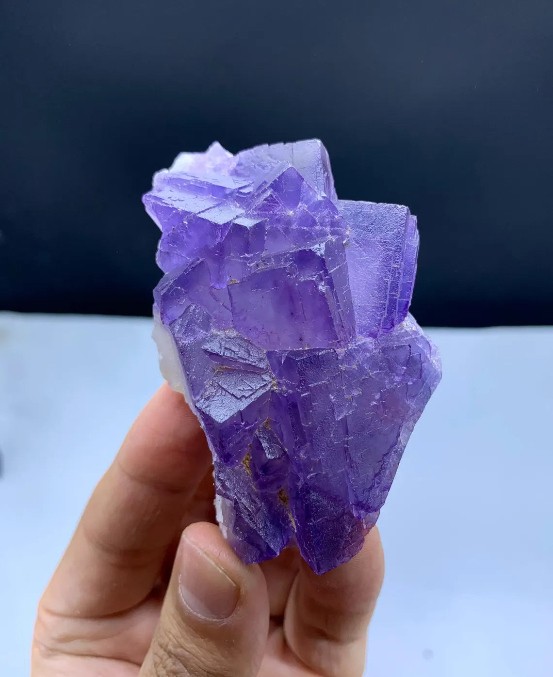 Natural Purple Phantom Fluorite from Pakistan - 125 grams