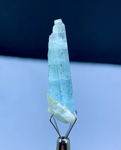 Sky Blue Aquamarine with Dendrites, Inside Dendrites Inclusions - 17.85 carats