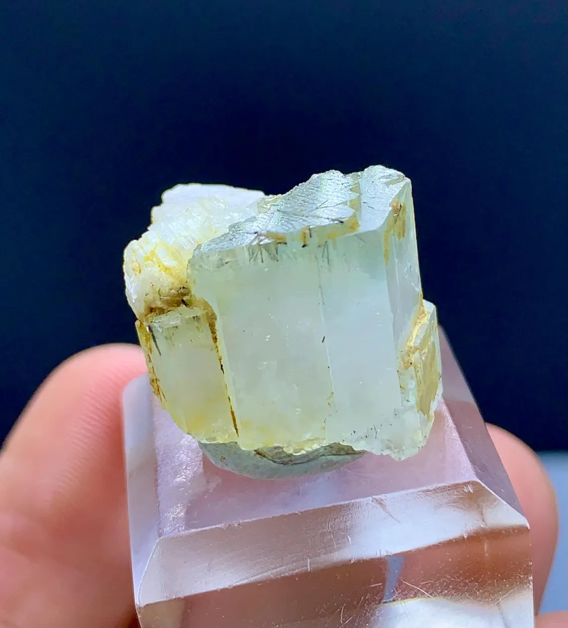 AquaMorganite, Bicolor Beryl, Aqua var Morganite Crystal, 40 carats