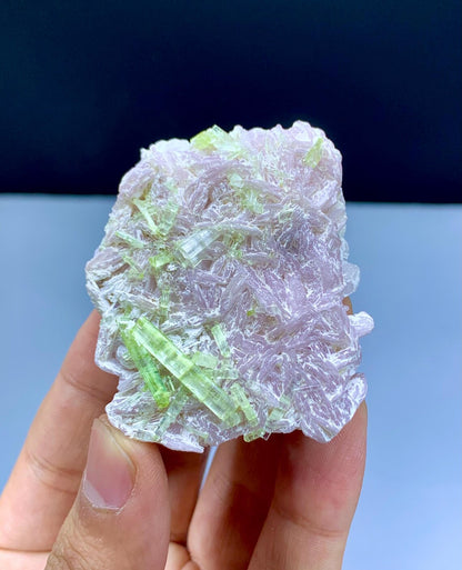 Lush Green Tourmaline on Lepidolite from Afghanistan - 55 gram