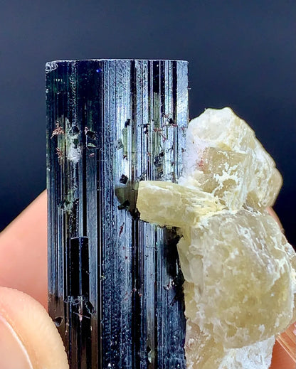 Bicolor Tourmaline with Topaz, Tantalite Inclusions and Lepidolite, 23 gram