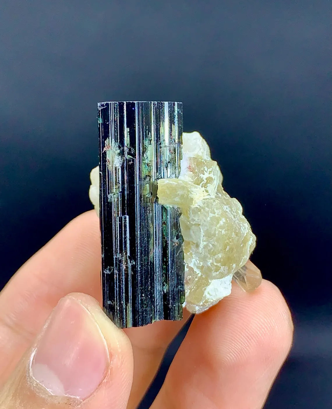 Bicolor Tourmaline with Topaz, Tantalite Inclusions and Lepidolite, 23 gram