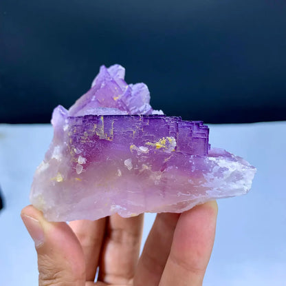 Purple Phanton Floater Fluorite, Fluorite with Stepwise Terminations - 244 gram