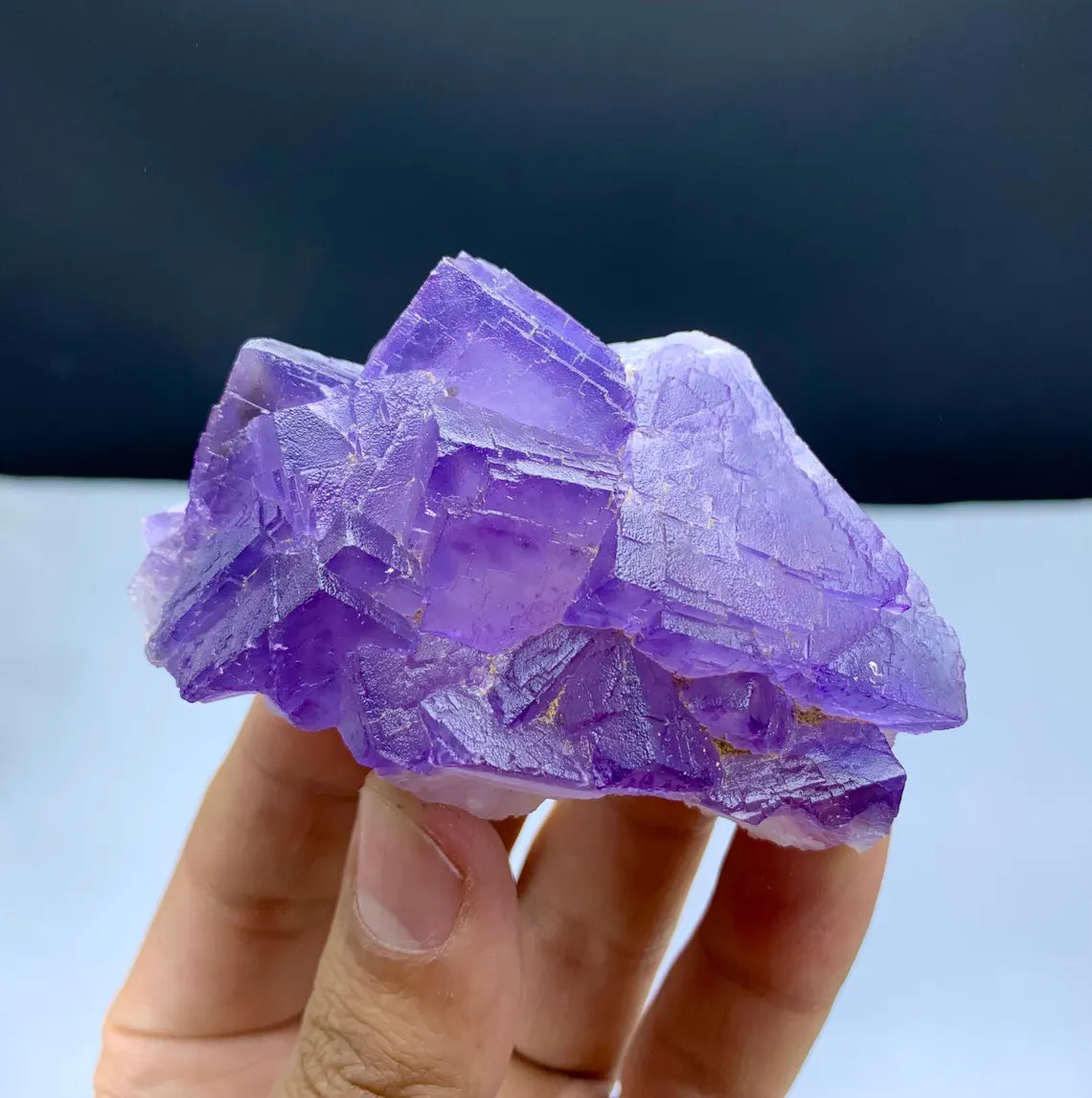 Natural Purple Phantom Fluorite from Pakistan - 125 grams