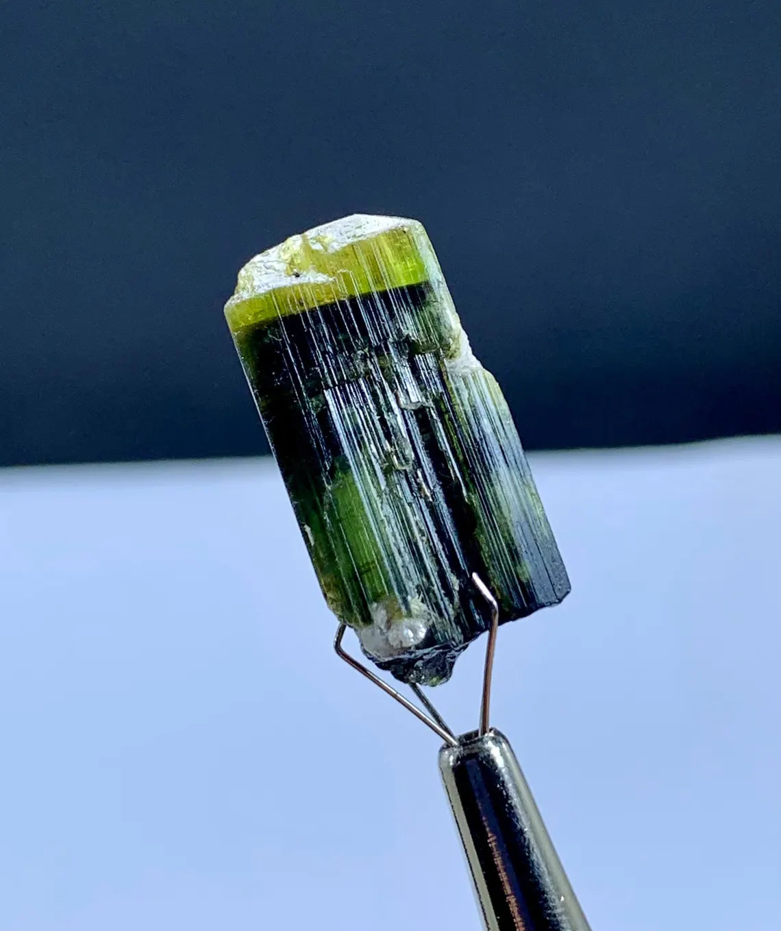 Natural Terminated Green Cap Tourmaline Crystal from Pakistan - 35 carats