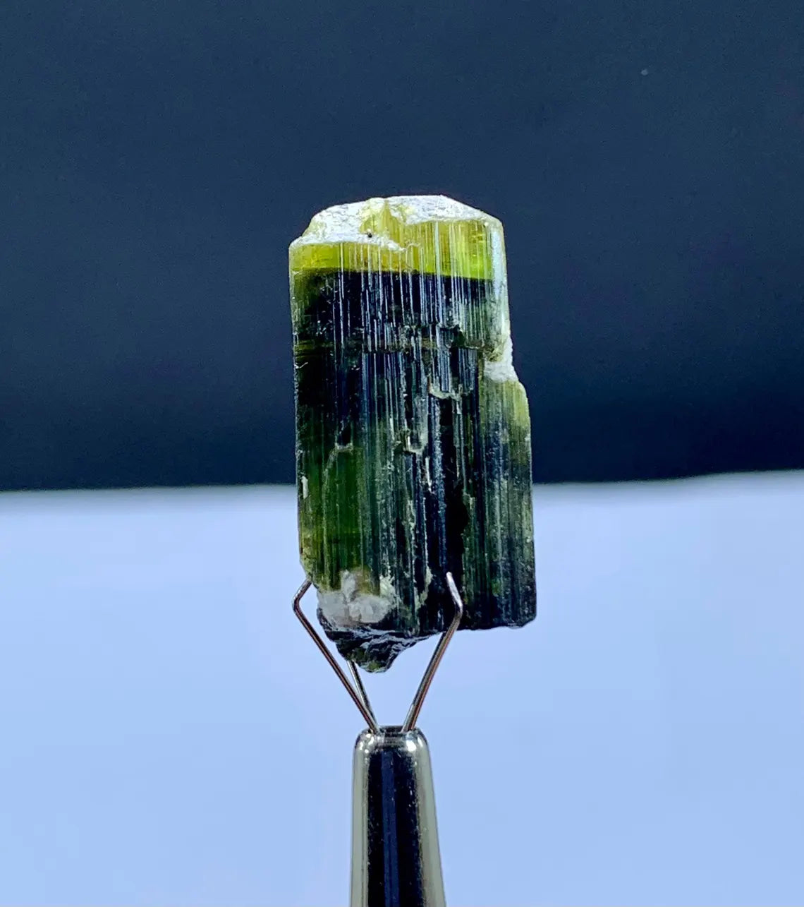 Natural Terminated Green Cap Tourmaline Crystal from Pakistan - 35 carats