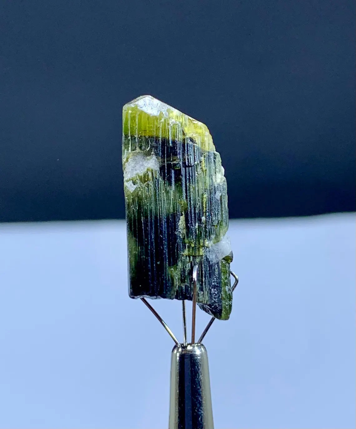 Natural Terminated Green Cap Tourmaline Crystal from Pakistan - 35 carats