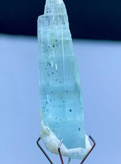 Sky Blue Aquamarine with Dendrites, Inside Dendrites Inclusions - 17.85 carats