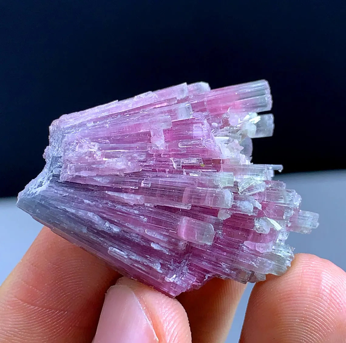 66.10 Carats Amazing Bicolor Cotton Candy Tourmaline Cluster from Afghanistan