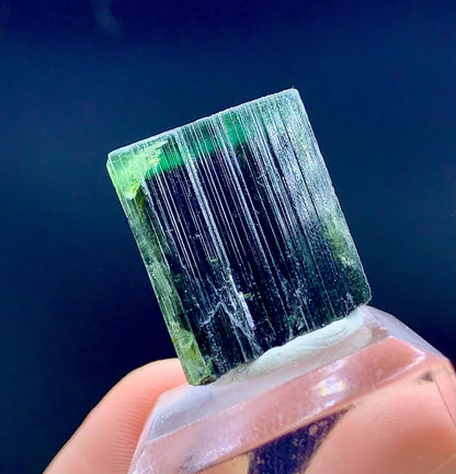 Natural Terminated Green Cap Tourmaline Crystal - 48.60 carats