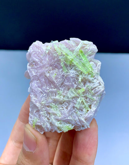 Lush Green Tourmaline on Lepidolite from Afghanistan - 55 gram