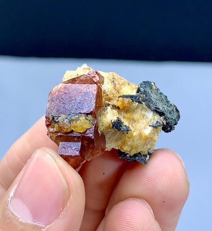 Red Zircon on Matrix from Pakistan - 14 gram