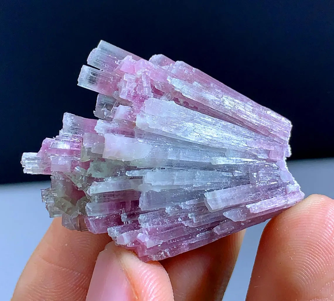 66.10 Carats Amazing Bicolor Cotton Candy Tourmaline Cluster from Afghanistan