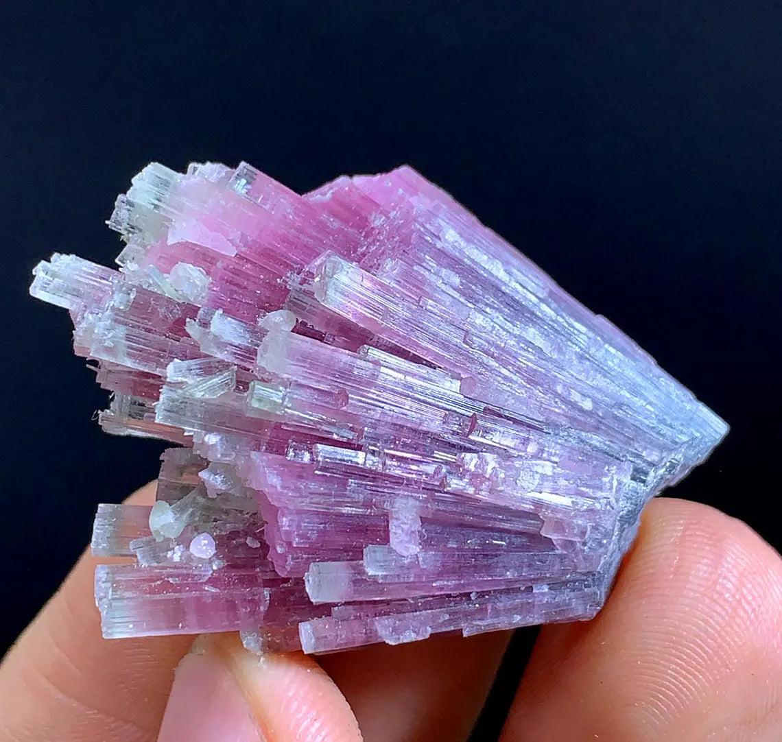 66.10 Carats Amazing Bicolor Cotton Candy Tourmaline Cluster from Afghanistan