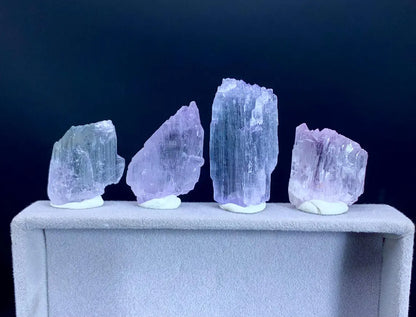 04 pcs Purple Pink Etched Kunzite Crystals from Afghanistan- 65 gram