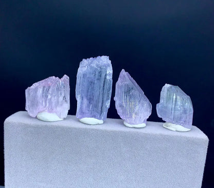 04 pcs Purple Pink Etched Kunzite Crystals from Afghanistan- 65 gram