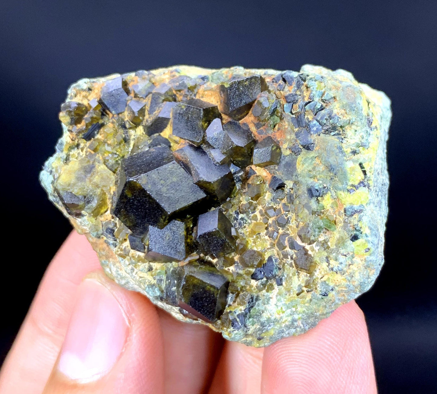 Natural Andradite Garnet on Matrix from Pakistan - 57 gram