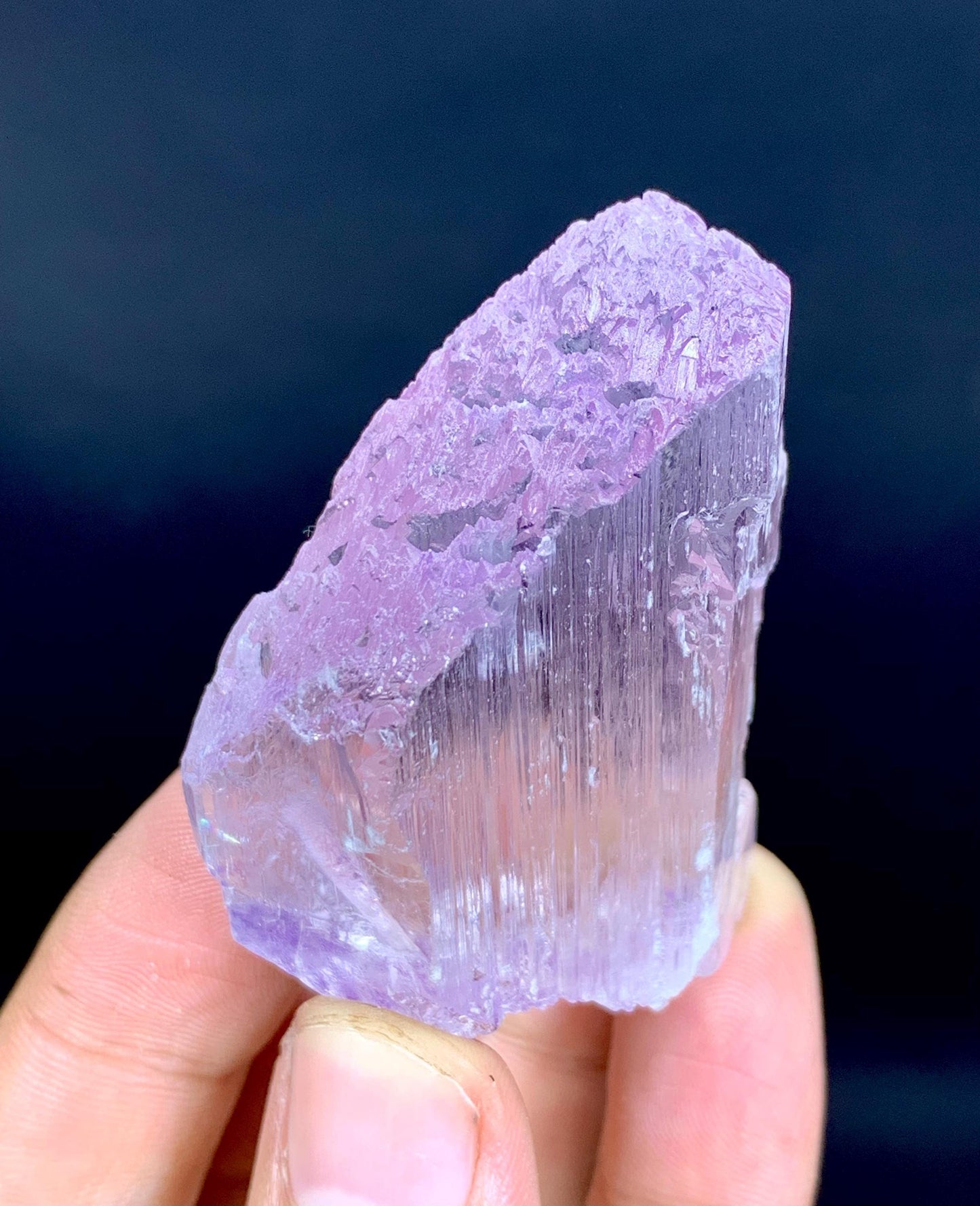 Natural Pink Color Etched Kunzite Crystal from Nuristan Afghanistan - 69 gram