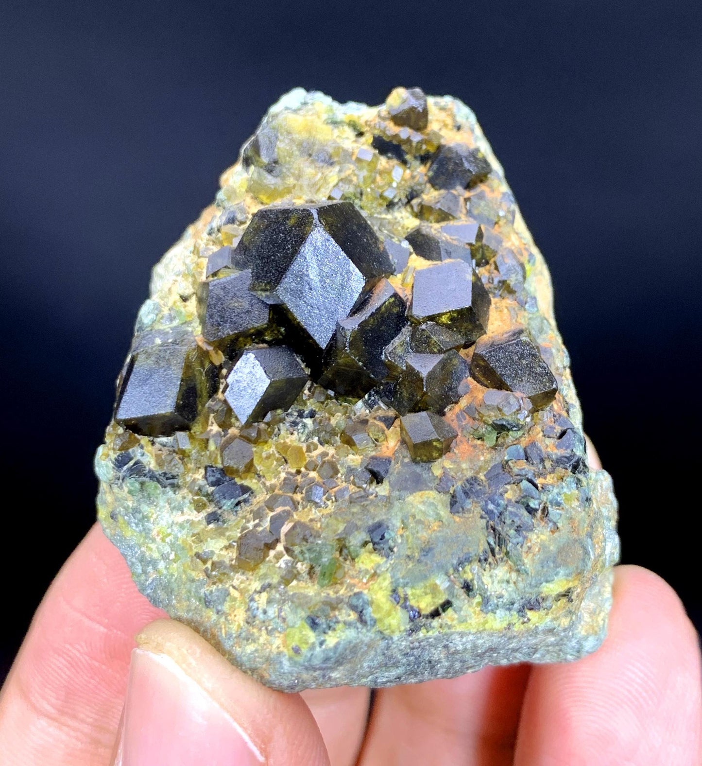 Natural Andradite Garnet on Matrix from Pakistan - 57 gram