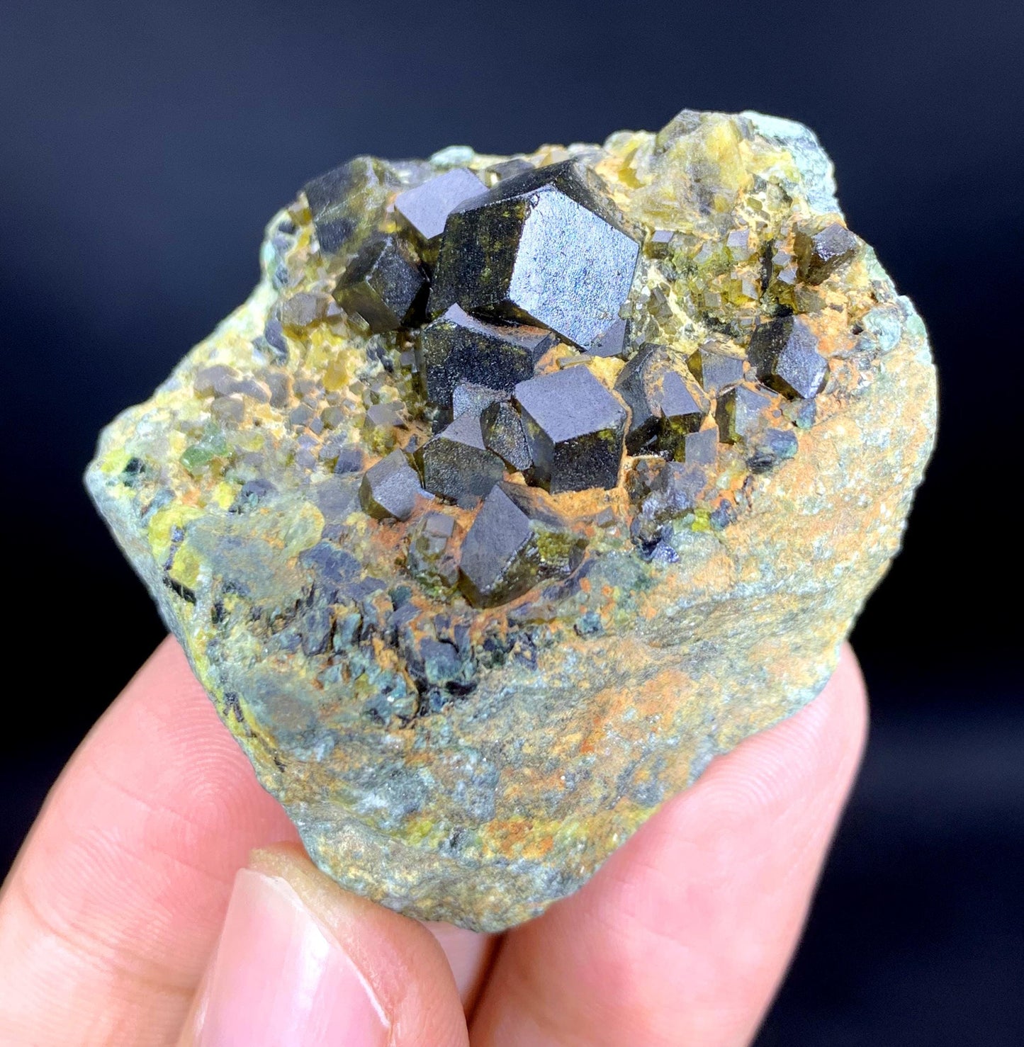 Natural Andradite Garnet on Matrix from Pakistan - 57 gram