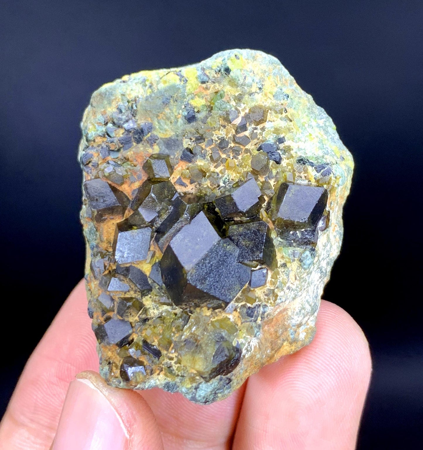 Natural Andradite Garnet on Matrix from Pakistan - 57 gram