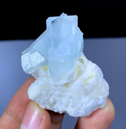 Sky Blue Aquamarine on Albite from Pakistan - 33 gram