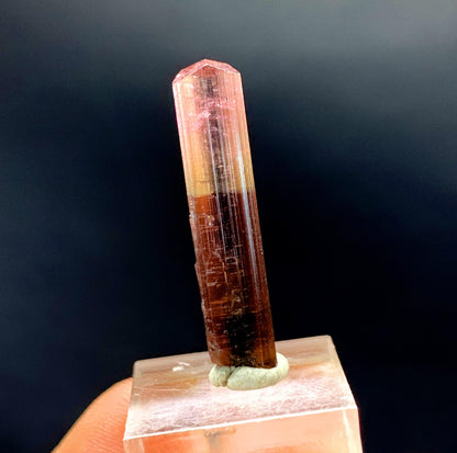 Natural Bicolor Lipstick Tourmaline Crystal from Paprok Afghanistan - 9.20 carat