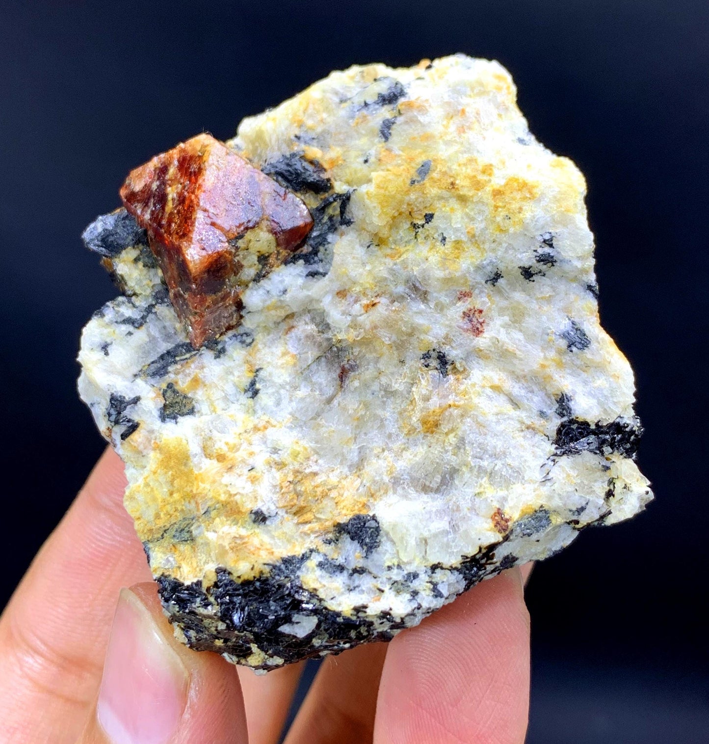 Natural Red Color Zircon on Matrix from Pakistan - 100 gram