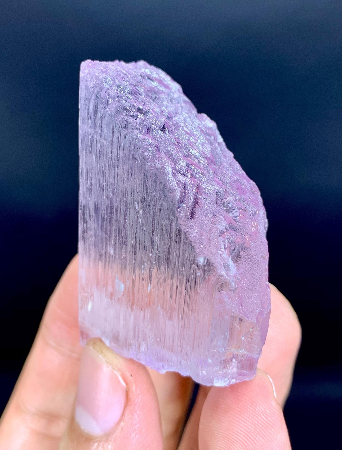 Natural Pink Color Etched Kunzite Crystal from Nuristan Afghanistan - 69 gram