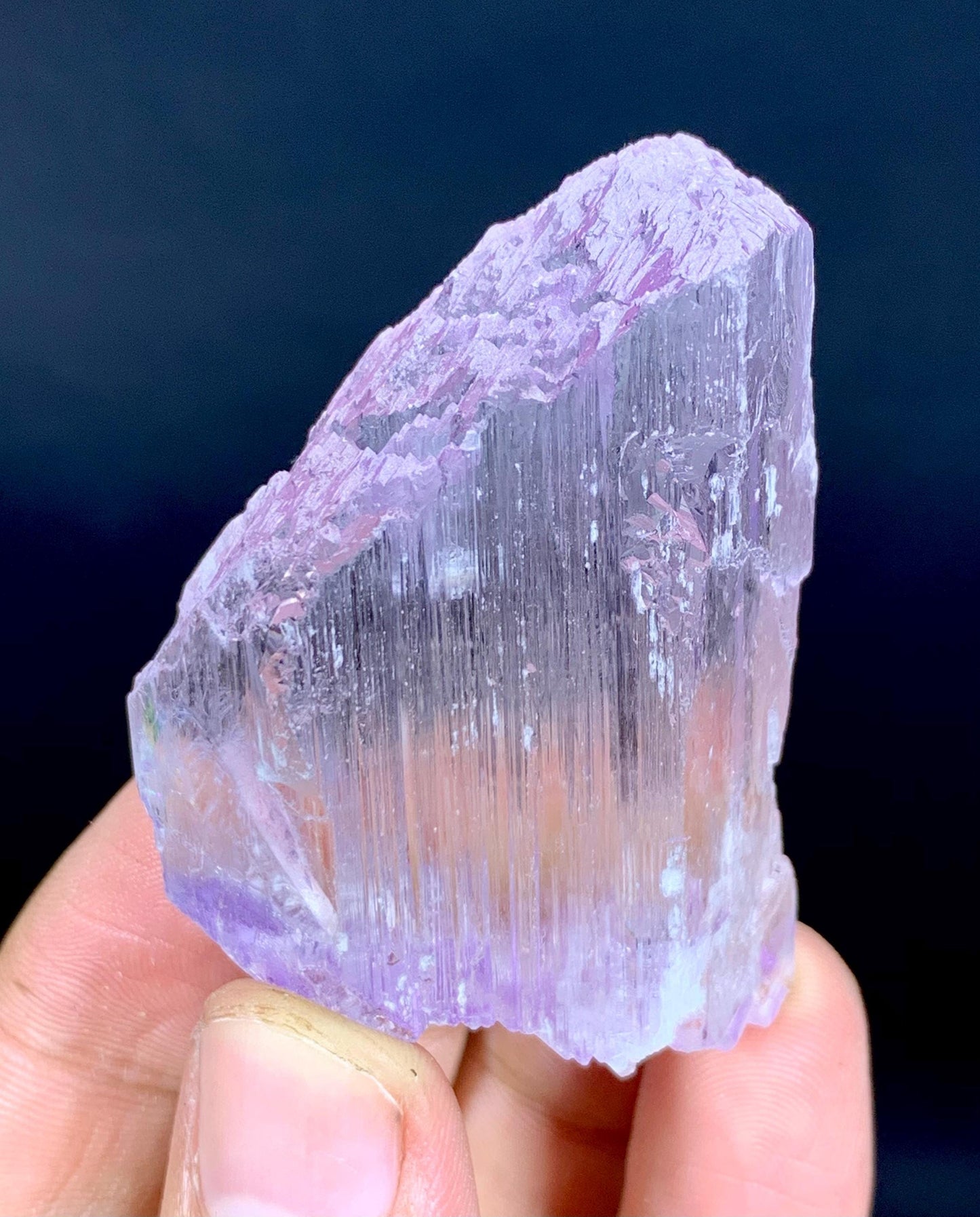 Natural Pink Color Etched Kunzite Crystal from Nuristan Afghanistan - 69 gram