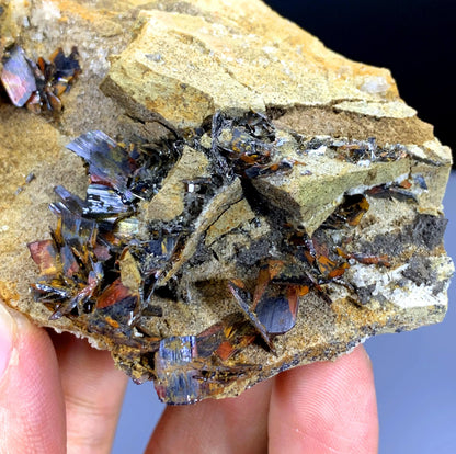 Natural Red Color Rare Brookite Crystals on Matrix - 110 gram