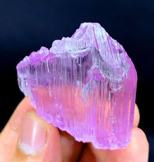 Natural Pink Color Fluorescent Kunzite Crystal from Afghanistan - 40 gram