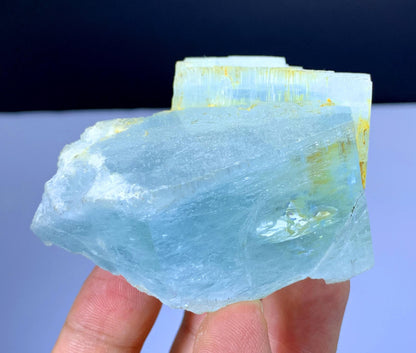 Sky Blue Color Twinned Aquamarine Crystal from Pakistan - 149 gram