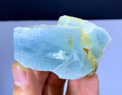 Sky Blue Color Twinned Aquamarine Crystal from Pakistan - 149 gram