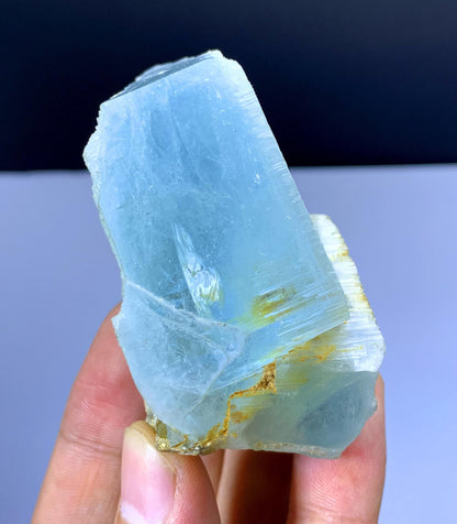 Sky Blue Color Twinned Aquamarine Crystal from Pakistan - 149 gram