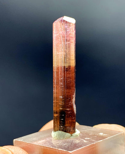 Natural Bicolor Lipstick Tourmaline Crystal from Paprok Afghanistan - 9.20 carat