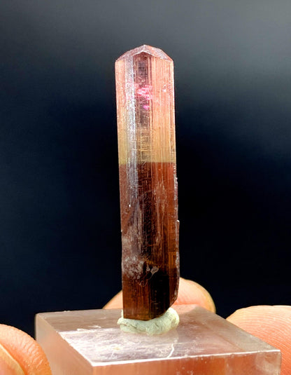 Natural Bicolor Lipstick Tourmaline Crystal from Paprok Afghanistan - 9.20 carat