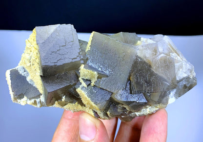 Stunning Cubic Fluorite with Yellow Calcite from Pakistan - 341 gram